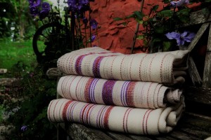Ben Thomas Violet stripe Welsh blankets NL12